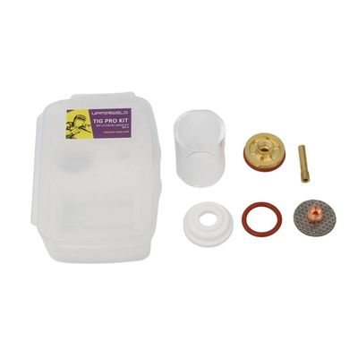 WP17 18 26 Tig Acessórios de tocha de solda Kit de bocal de vidro retas para tig