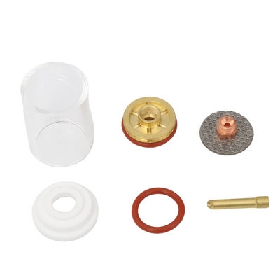WP17 18 26 Tig Acessórios de tocha de solda Kit de bocal de vidro retas para tig