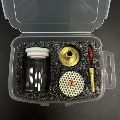 Wp17/18/26 Tig Tocha Copas de vidro Kit de solda com 1 kg superior reto bico de vidro 47mm