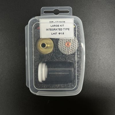 Wp17/18/26 Tig Tocha Copas de vidro Kit de solda com 1 kg superior reto bico de vidro 47mm