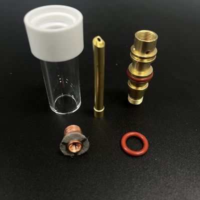 Wp17/18/26 Tig Soldagem Tocha Kit de bocal transparente Tipo L 47 1.6 integrado para copos de vidro