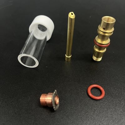 Wp17/18/26 Tig Soldagem Tocha Kit de bocal transparente Tipo L 47 1.6 integrado para copos de vidro