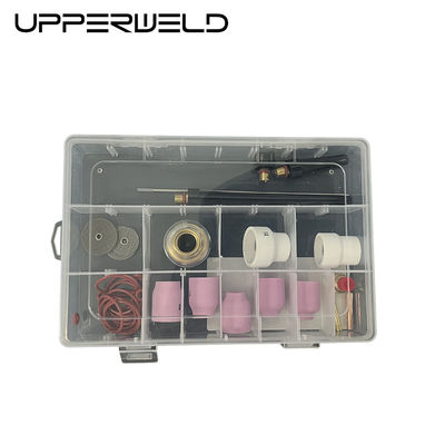 27PCS TIG Acessórios de tocha de soldagem para WP-9/20 Com um bico cerâmico de 2,4 mm de diâmetro