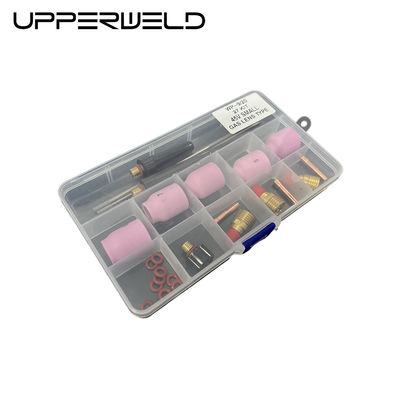Pink UPPERWELD 27PCS TIG Soldagem Tocha Acessórios 53N Série bico cerâmico TIG Peças sobressalentes Incluem Lente de Gás
