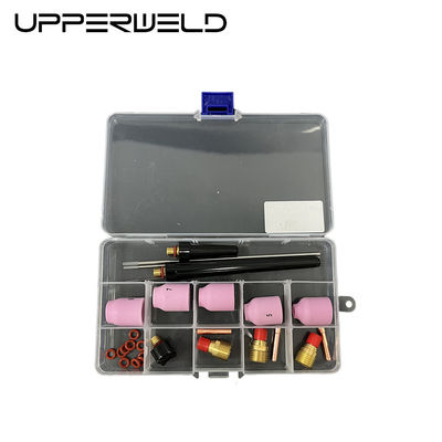 Pink UPPERWELD 27PCS TIG Soldagem Tocha Acessórios 53N Série bico cerâmico TIG Peças sobressalentes Incluem Lente de Gás