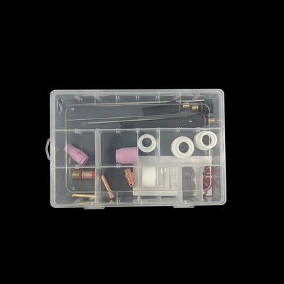 24PCS Alumínio e bico transparente TIG Soldadura Tocha Peças sobressalentes para suporte personalizado
