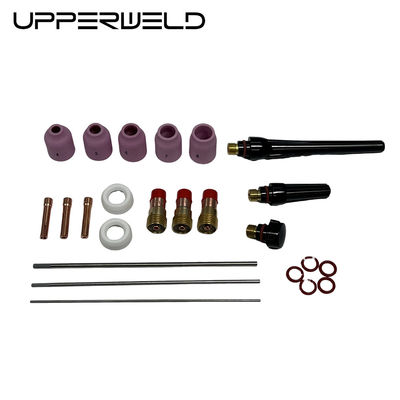 Alcançar Soldas TIG Perfeitas com Acessórios de Tocha de Soldadura TIG UPPERWELD 29PCS e Lentes de Gás