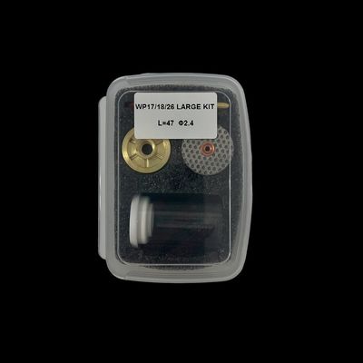 WP-17/18/26 TIG Soldagem Tocha Peças sobressalentes Quartz grande Kit de bocal e adaptador de colchão