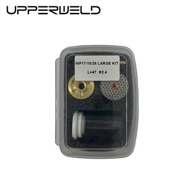 WP-17/18/26 TIG Soldagem Tocha Peças sobressalentes Quartz grande Kit de bocal e adaptador de colchão