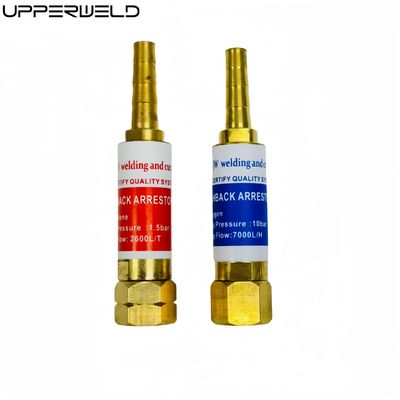 2600L/T 7000L/H Brass Copper Upper Welding Flashback Arrestor para Oxigénio e Acetileno