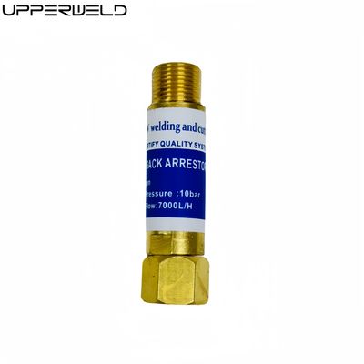 Arrestador de flashback de oxigénio superior para pressão de trabalho de 10 bar e fluxo de trabalho de 7000 L/h