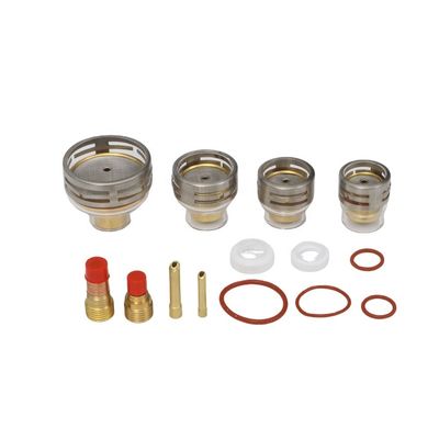 Acessórios de solda TIG 26pc Kit Lente de gás para WP9 20 WP 17 18 26 TIG Clear Champagne Nozzle