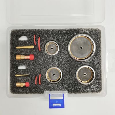 Acessórios de solda TIG 26pc Kit Lente de gás para WP9 20 WP 17 18 26 TIG Clear Champagne Nozzle