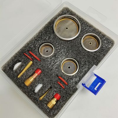 Acessórios de solda TIG 26pc Kit Lente de gás para WP9 20 WP 17 18 26 TIG Clear Champagne Nozzle