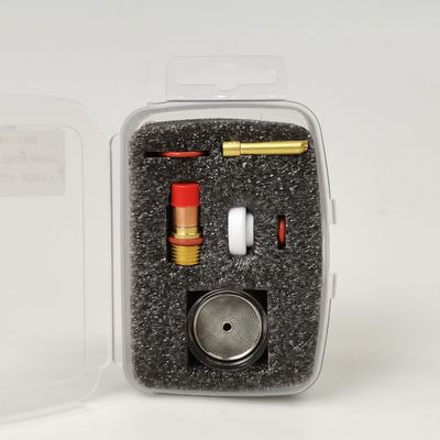 Consumíveis duráveis para copos TIG WP17 18 26 TIG Kit de bico transparente de champanhe grande com corpo de coleção