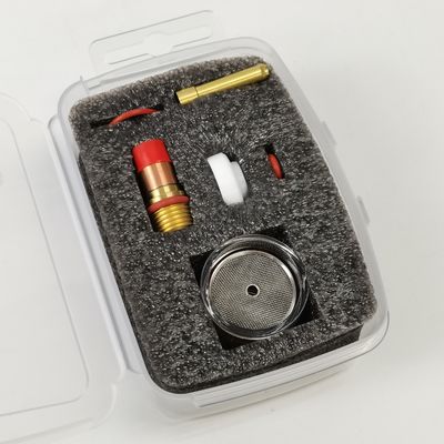 Consumíveis duráveis para copos TIG WP17 18 26 TIG Kit de bico transparente de champanhe grande com corpo de coleção
