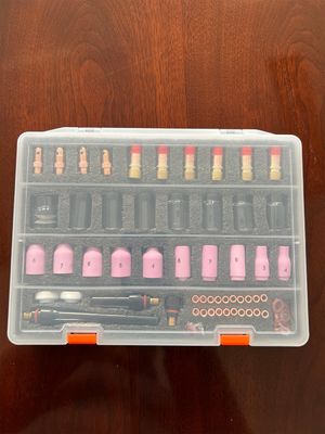 Conjunto avançado de tochas de soldagem TIG com copo de cerâmica e bocal transparente 17 18 26 74 kits