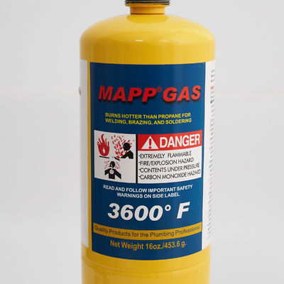 16.1 oz Cilindro de alta pureza de combustível Map-Pro para solda e soldadura a altas temperaturas